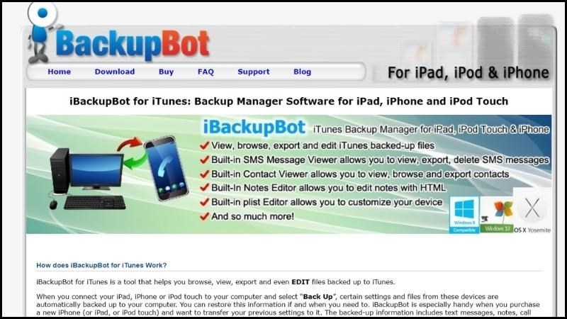 Dùng phần mềm iBackupBot